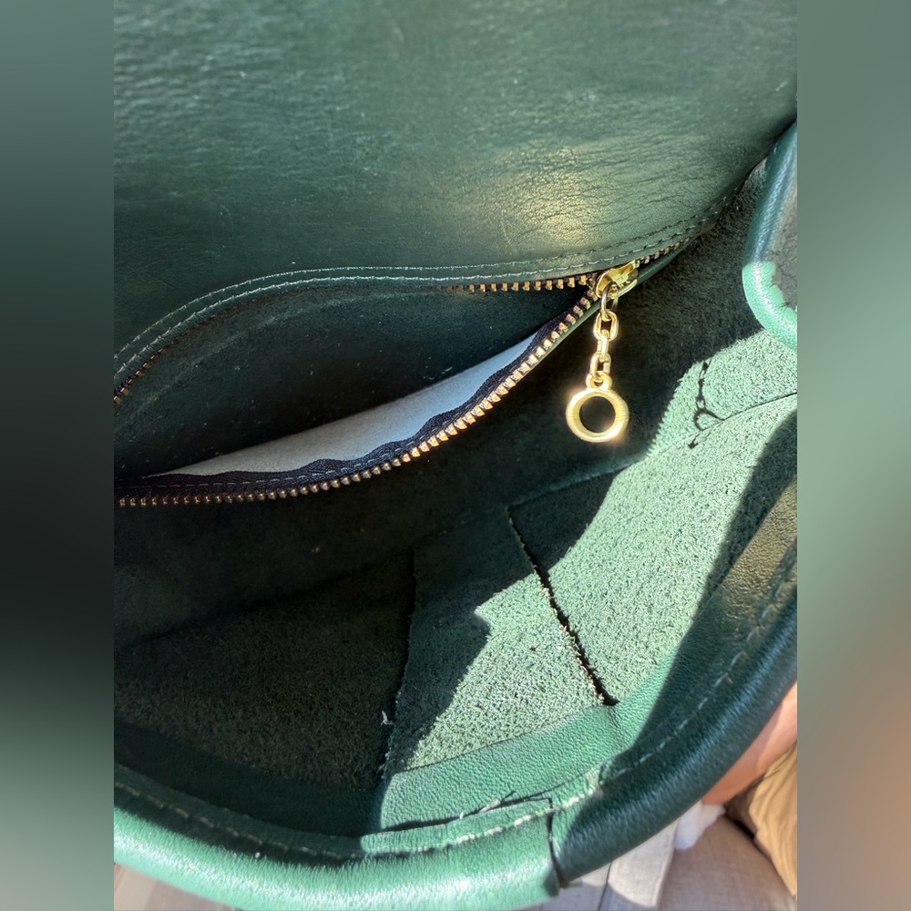 RARE Coach vintage green leather crossbody bag - Picture 3 of 16